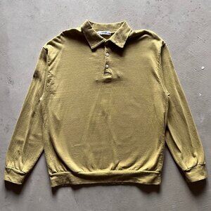 ader error yellow polo sweater